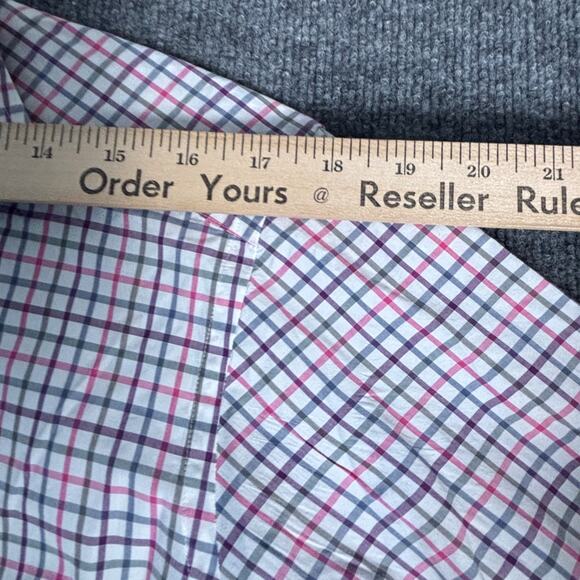 Etro Shirt Mens 42 Large Multicolor Check Plaid Made in Italy Long Sleeve Cotton - Picture 7 of 12